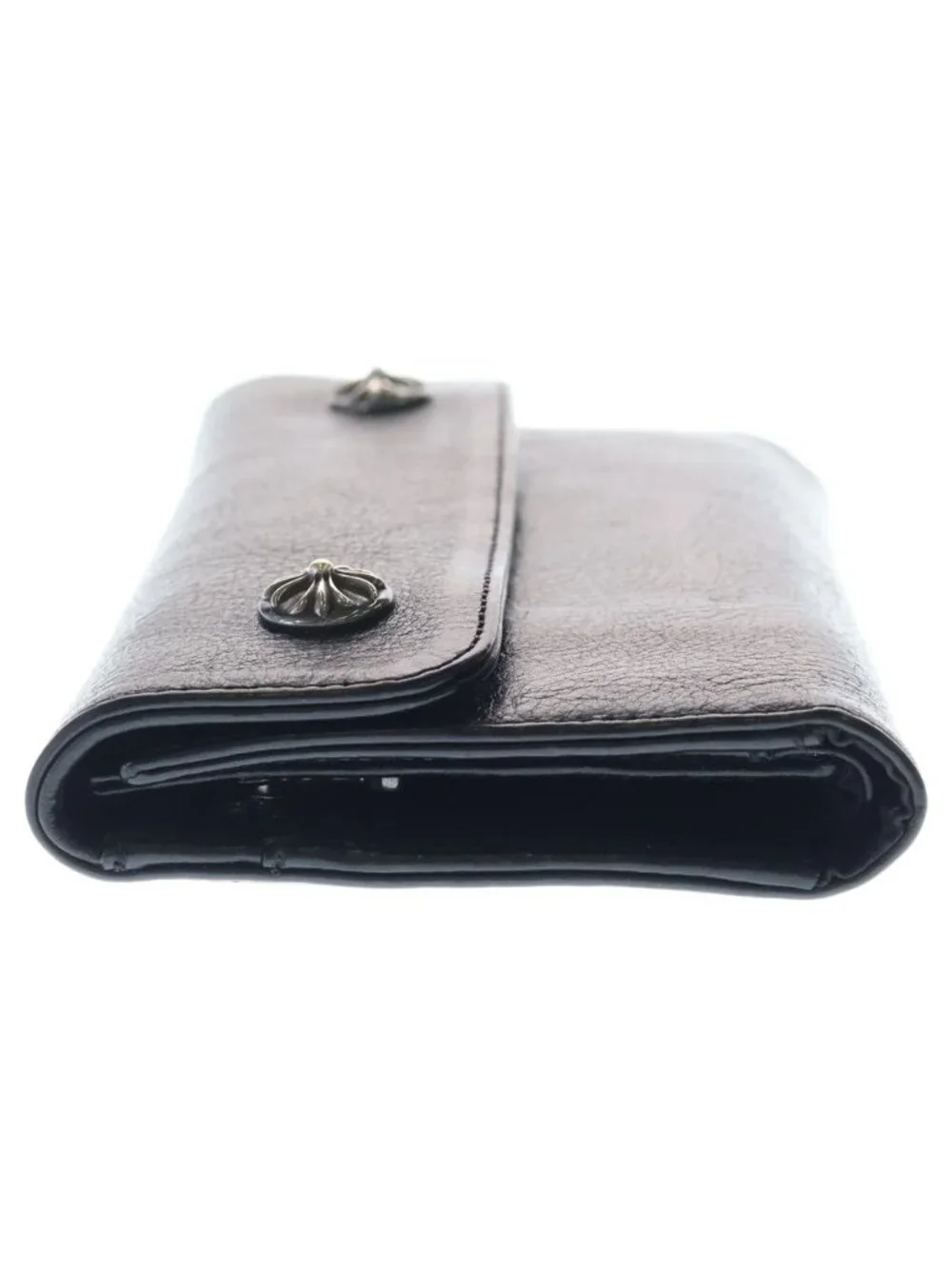 Chrome Hearts Wave Leather Wallet Black